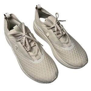 New Puma Softride Stakd Premium Sneakers Women 8.5 Warm White Knit Running Shoes